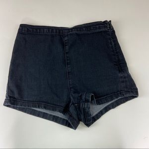 Denim Black 2” High Waisted Shorts